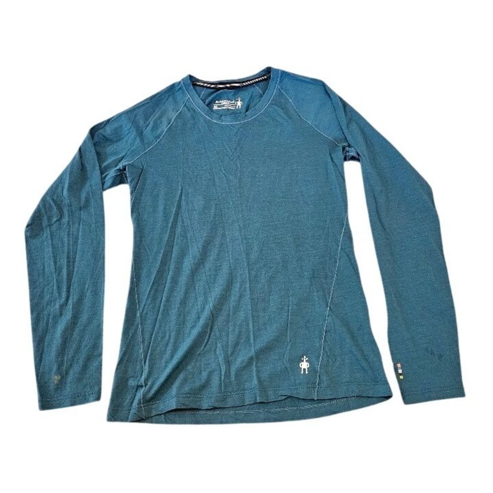 Smartwool Merino 150 Base Layer Top Teal Blue Long Sleeve Womens XS